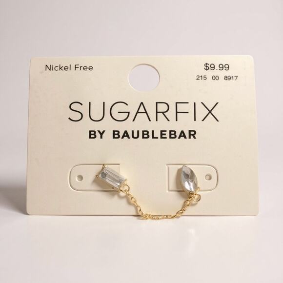Sugarfix by Baublebar Gold Crystal Chain Nose Cuff | Faux Piercing Jewelry - Picture 1 of 1